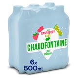 Chaudfontaine Raspberry Lime Sparkling No Sugar Pet 500 ml X 6
