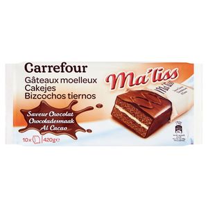 Carrefour Ma Liss Gateaux Moelleux Saveur Chocolat 10 X 42 G Carrefour Site