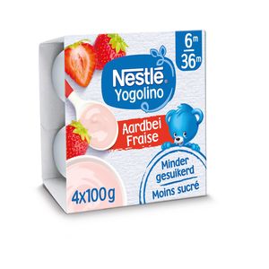 Nestlé Yogolino Yaourt Fraise Bébé 6+ Mois Pots 4x100g