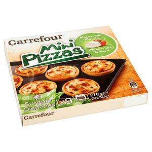 Carrefour Mini Pizzas Mozzarella Tomaat 9 X 30 G Carrefour Site