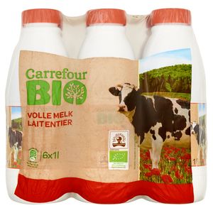 Lait entier Carrefour Bio 1L Contenu