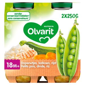 Olvarit Petit Pot Repas Bebe Petit Pois Dinde Riz 18 Mois 2x250g Carrefour Site