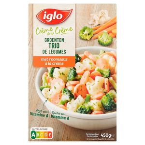 Iglo Groenten Trio Met Roomsaus 450 G Carrefour Site