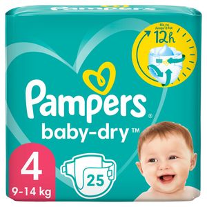 Pampers Baby-Dry 4, 25 Luiers Carrefour