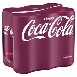 Soda Cherry COCA-COLA : le pack de 6 canettes de 33cL à Prix Carrefour