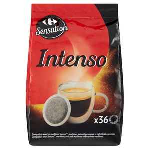 Café dosettes Compatibles Senseo Intenso CARREFOUR SENSATION