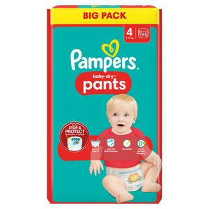 Pampers Baby-Dry Pants Taille 4, 62 Couches-Culottes