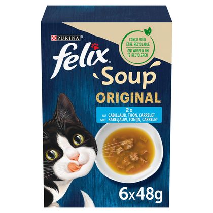 Promo Soupe pour chat felix chez Carrefour