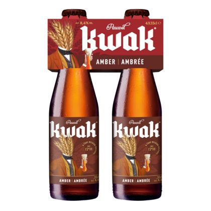 Bière Kwak Ambrée 8.4% Coffret 4 Bouteilles 33cl + 1 verre & Tripel  Karmeliet Bière 8.4% Coffret 4 Bouteilles 33cl + 1 verre : :  Epicerie
