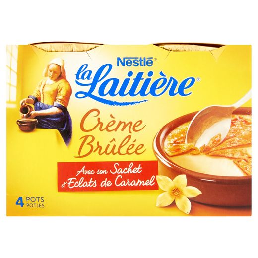 La Laitière Crème Brûlée & Éclats de Caramel 4 x 100 g | Carrefour Site
