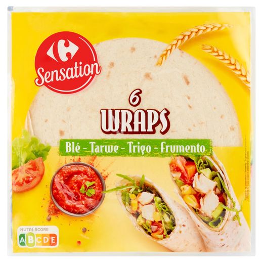 Carrefour Sensation Wraps Blé 6 Pièces 370 g Carrefour Site