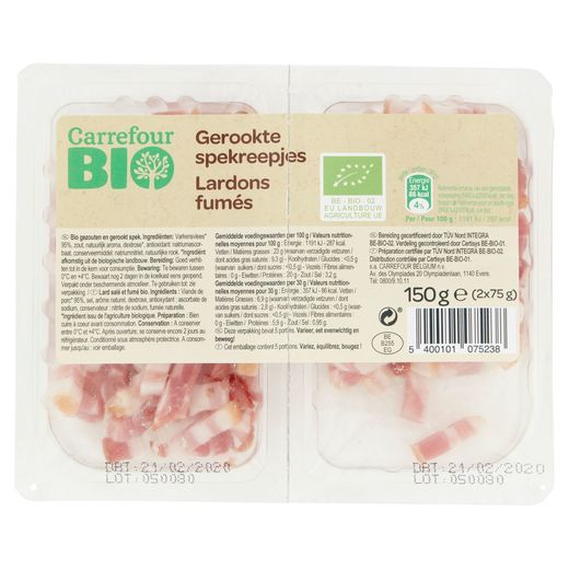 Carrefour Bio Lardons Fumés 2 x 75 g Carrefour Site