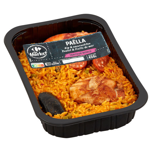 Carrefour Traiteur World Paëlla Poulet et Fruits de Mer 450 g