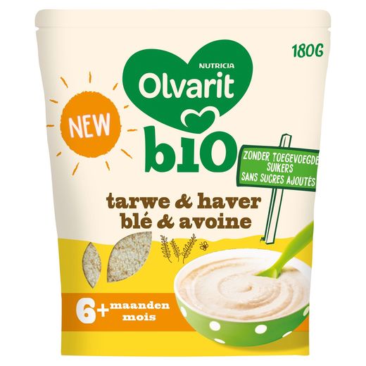 Olvarit Bio Céréales Pour Bébé Dès 6 Mois Blé Et Avoine 180g Carrefour Site